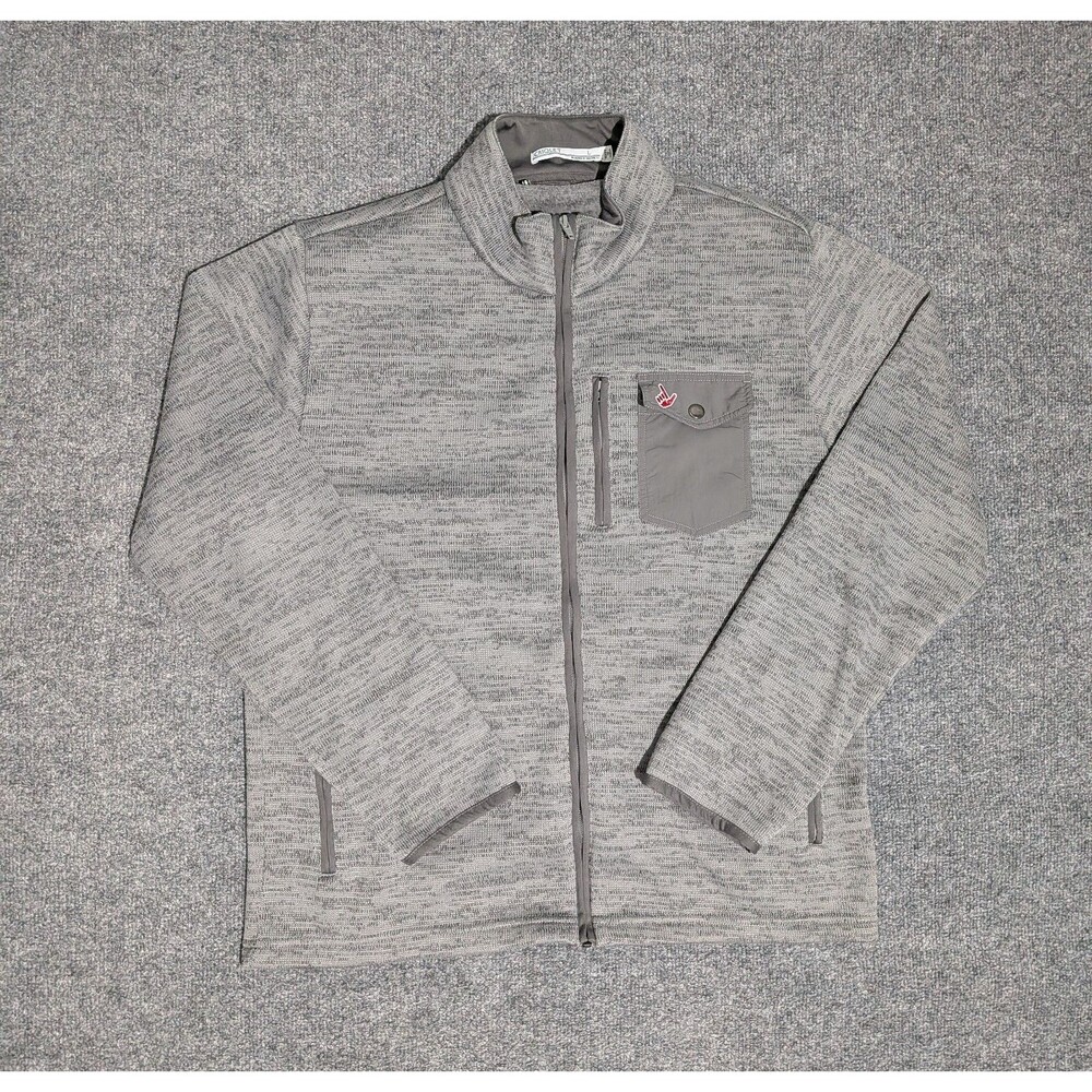 Criquet Jacket Mens Large Full Zip Gray